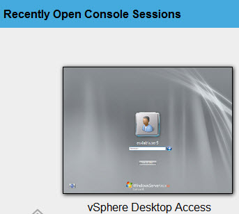 Recently Opened Console Sessions